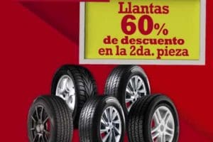 Soriana y Mega Soriana: Llantas 60% de descuento del 11 al 14 de enero 2019