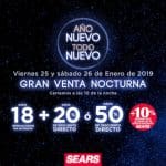 Gran Venta Nocturna Sears 25 y 26 enero de 2019