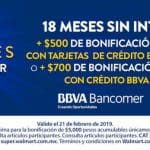 Walmart: Jueves Imperdible $500 o $700 de bonificación con Bancomer