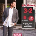 Sears 3x2 en trajes, sacos y pantalones para caballero