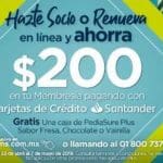 Sams Club $200 de descuento con Santander al Hacerte Socio o Renovar y Gratis caja de Pediasure Plus