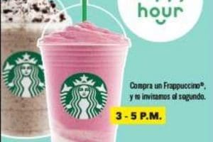 Promoción Happy Hour Starbucks 2×1 en Frappuccino del 24 de Abril al 8 de Mayo