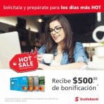 Hot Sale 2019 Scotiabank: $500 de bonificación con tarjetas de crédito