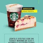 Starbucks: 20 extra stars en tu quinta visita del 13 al 24 de mayo de 2019