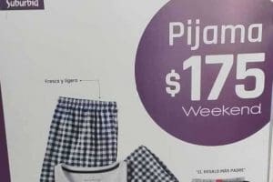 Articulo de la semana Suburbia: Pijama Weekend para hombre a $175