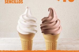 Cupón Burger King: 2×1 en conos de helado sencillos