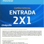 Cinépolis: 2x1 presentando cupón Movistar todo Agosto 2019