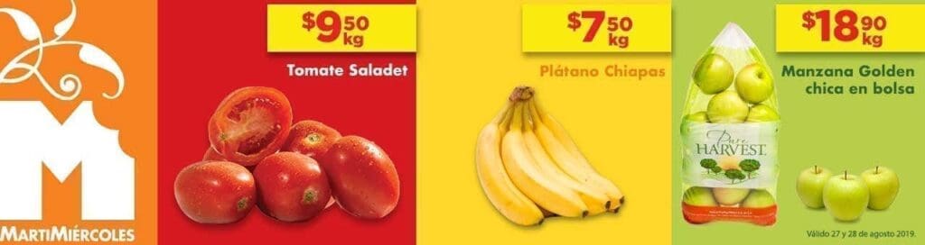 Chedraui Frutas y Verduras 27 y 28 de Agosto 2019