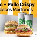 McDonalds: Cupón Big Mac + Pollo Crispy + 2 Refrescos Medianos a $99