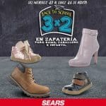 Sears 3x2 en zapatería para dama, caballero e infantil del 21 al 26 agosto