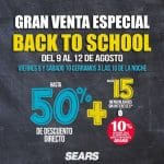 Sears: Gran Venta Especial Back to School del 9 al 12 de Agosto de 2019