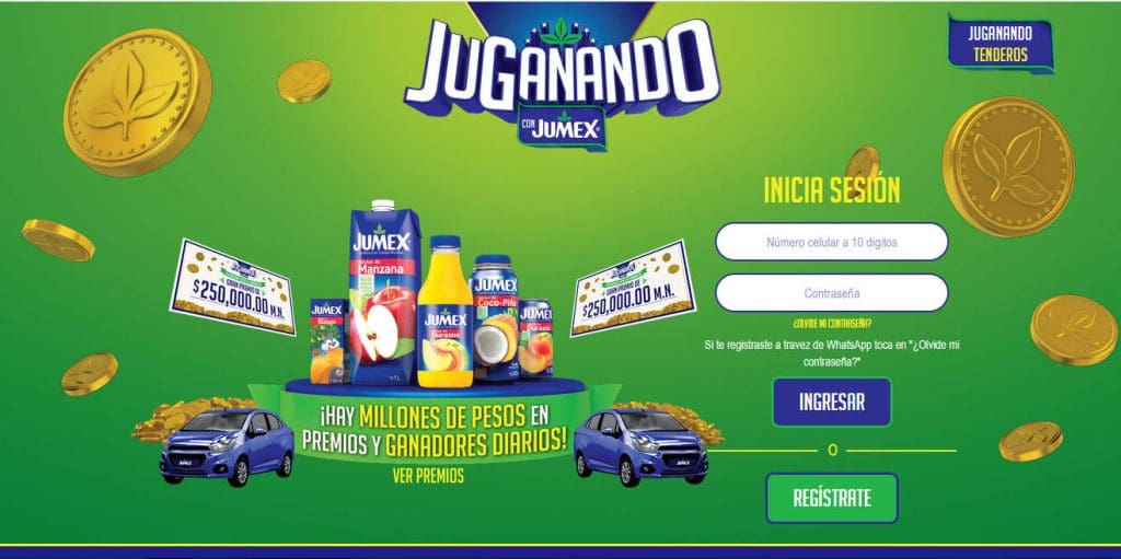 Promoción Juganando Jumex: Gana autos Beat, premios de $250,000 y más 