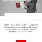 Soriana Online: 10% bonificación pagando con tarjetas Santander