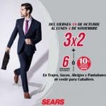 Sears 3x2 en ropa formal para caballero del 18 de octubre al 4 de noviembre