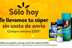 Walmart: Envío Gratis en súper Jueves 24 de Octubre 2019