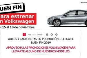 El Buen Fin 2019 en Volkswagen vehículos desde $1,999 al mes