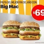 Promoción McDonald's Buen Fin 2019: 2 Hamburguesas Big Mac $69