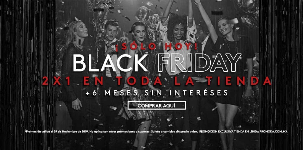 Black Friday 2019 en Promoda: 2x1 en toda la tienda + 6 MSI