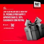 Promociones Rappi Buen Fin 2019: 30% de cashback con PayPal