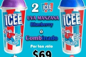Promoción Cinépolis Disfruta 2 bebidas Icee por $69