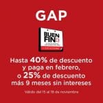 GAP Buen Fin 2019: hasta 40% de descuento y 9 msi