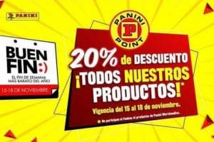 Promociones El Buen Fin 2019 en Panini: 20% de descuento en todo