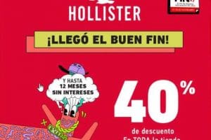Promoción Hollister Buen Fin 2019: hasta 40% de descuento y 12 msi