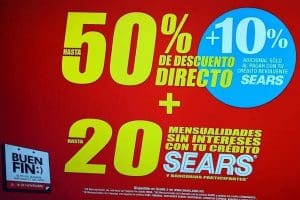 Promociones Sears Buen Fin 2019: hasta 50% de descuento + 20 msi
