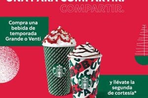 Starbucks: 2×1 en bebidas de temporada tamaño Grande o Venti