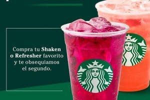 Starbucks – 2×1 en Shaken o Refresher todo el año 2020