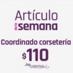 Artículo de la Semana Suburbia Coordinado Corsetería Carnival a $110