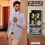 Sears: 3×2 en trajes, sacos y pantalones de vestir para caballero