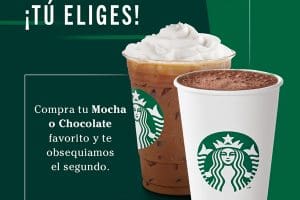 Starbucks: 2×1 en Mocha o Chocolate del 5 al 9 de Febrero 2020