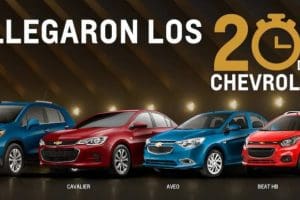 Promoción 20 días Chevrolet del 3 al 31 de marzo del 2020