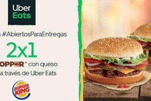Burger King – Día de la Hamburguesa 2020 / 2×1 en Whopper con Uber Eats