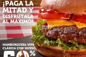 Vips – Hot Sale 2020 / 50% de descuento en hamburguesas con SinDelantal