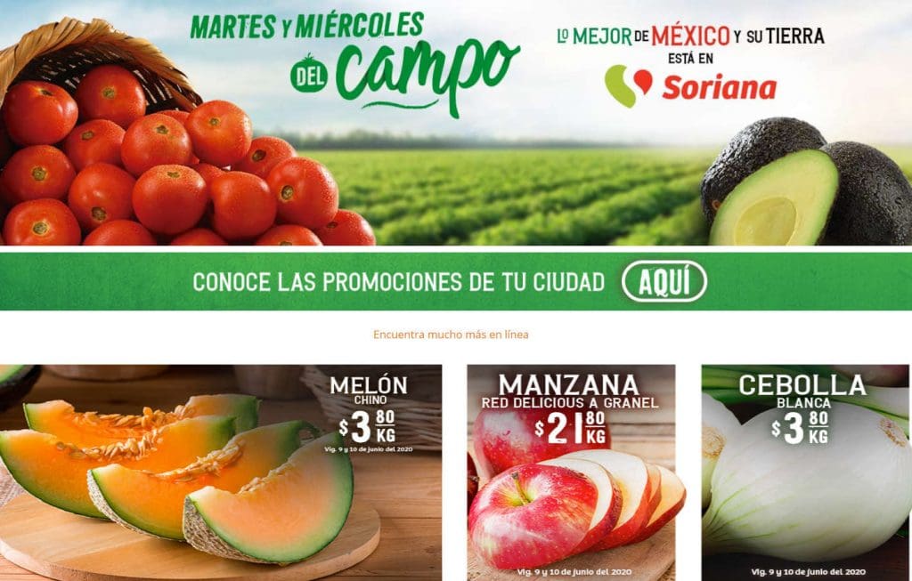 Soriana Súper Martes y Miércoles del Campo 9 y 10 de junio 2020