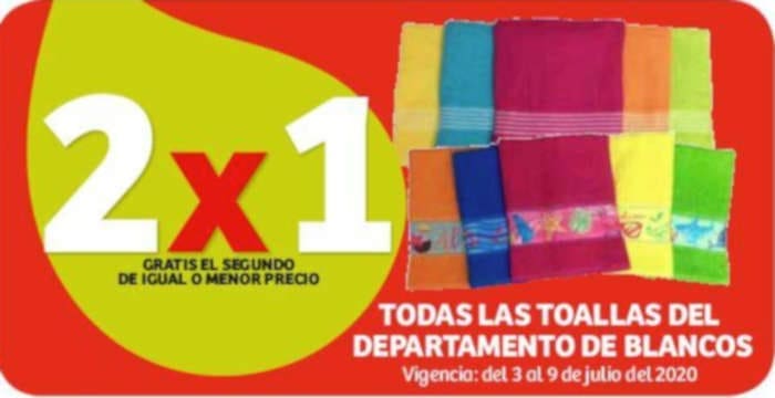 Julio Regalado 2020 en Soriana: 2×1 en toallas de Blancos