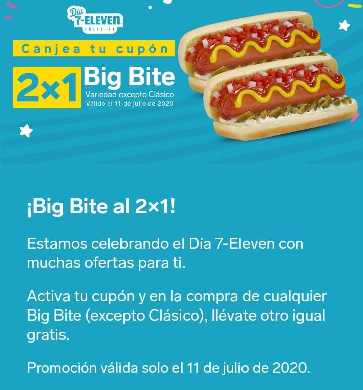 Promociones Día 7-Eleven 2020: 2×1 en hot dogs, pizzas y más 2