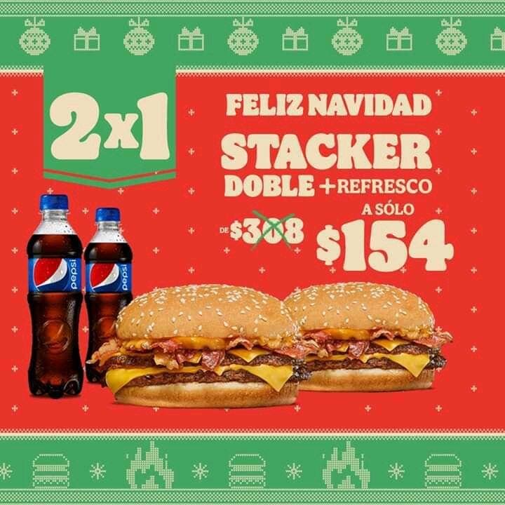 Burger King adelanta la Navidad 2020: 2x1 en Stacker King y Refresco 2