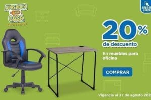 Chedraui: 20% de descuento en muebles de oficina 27 de Agosto 2020