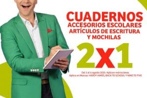 Julio Regalado 2020: 2×1 en papelería, cuadernos y mochilas