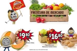 Ofertas Soriana Mercado frutas y verduras del 25 al 27 de agosto 2020