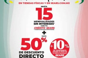 Venta Especial Sears Viva México del 11 al 16 de septiembre 2020