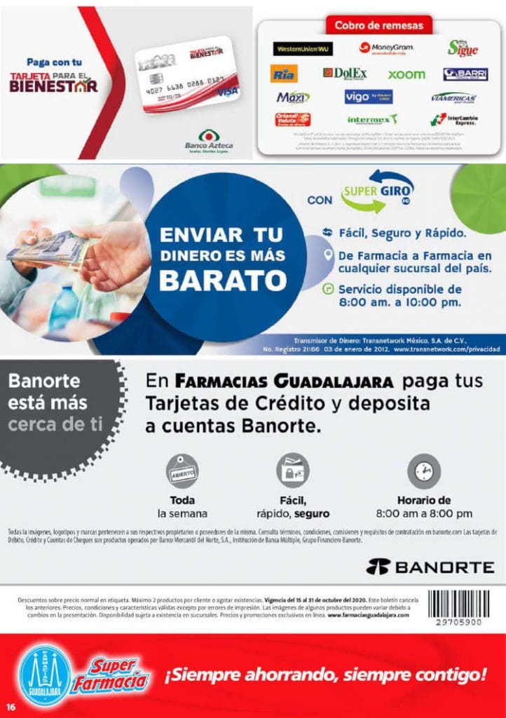 Folleto Farmacias Guadalajara del 15 al 31 de octubre 2020 30