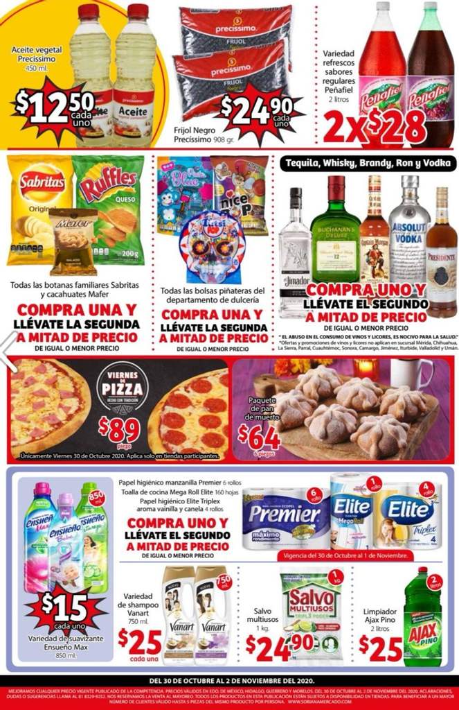 Folleto Soriana Mercado carnes, frutas y verduras 2 de noviembre 2020 3