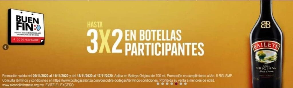 Bodegas Alianza Buen Fin 2020: 3x2 en botellas participantes