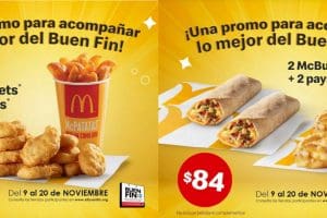 Cupones McDonalds Buen Fin 2020: Descuentos desde $84 pesos