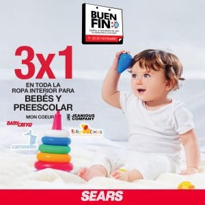 Sears Buen Fin 2020: 3x1 en ropa interior para bebés y preescolar