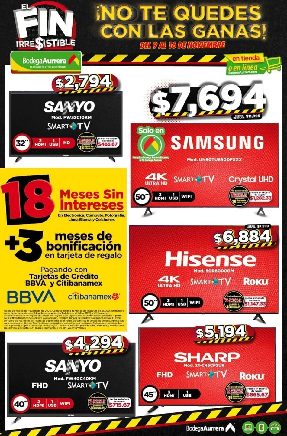 Folleto Bodega Aurrerá Buen Fin 2020 Irresistible Del 9 Al 16 De Noviembre 0473